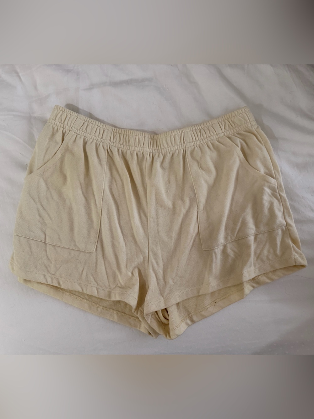 RVCA Cream Elastic-Waist Shorts